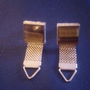 Vintage swank tiger eye look cuff links